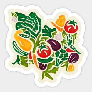 Veggie Delight- Fresh Garden Vegetables and Herbs Sticker